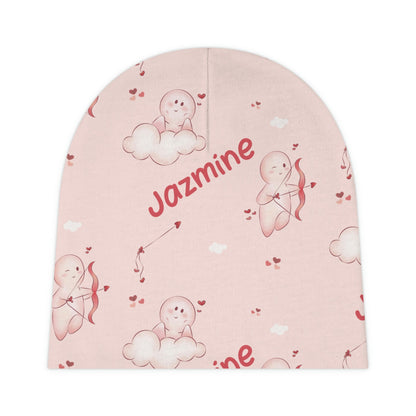 Cupid's Little Valentine Personalized Baby Swaddle Blanket & Beanie BUNDLE
