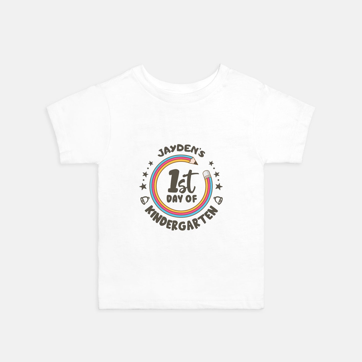 1st Day of Kindergarten Personalized Toddler T-Shirt