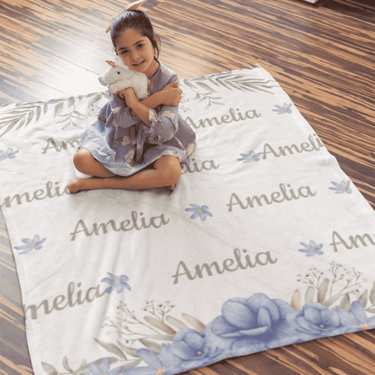 Crown Of Spring Personalized Toddler Blanket