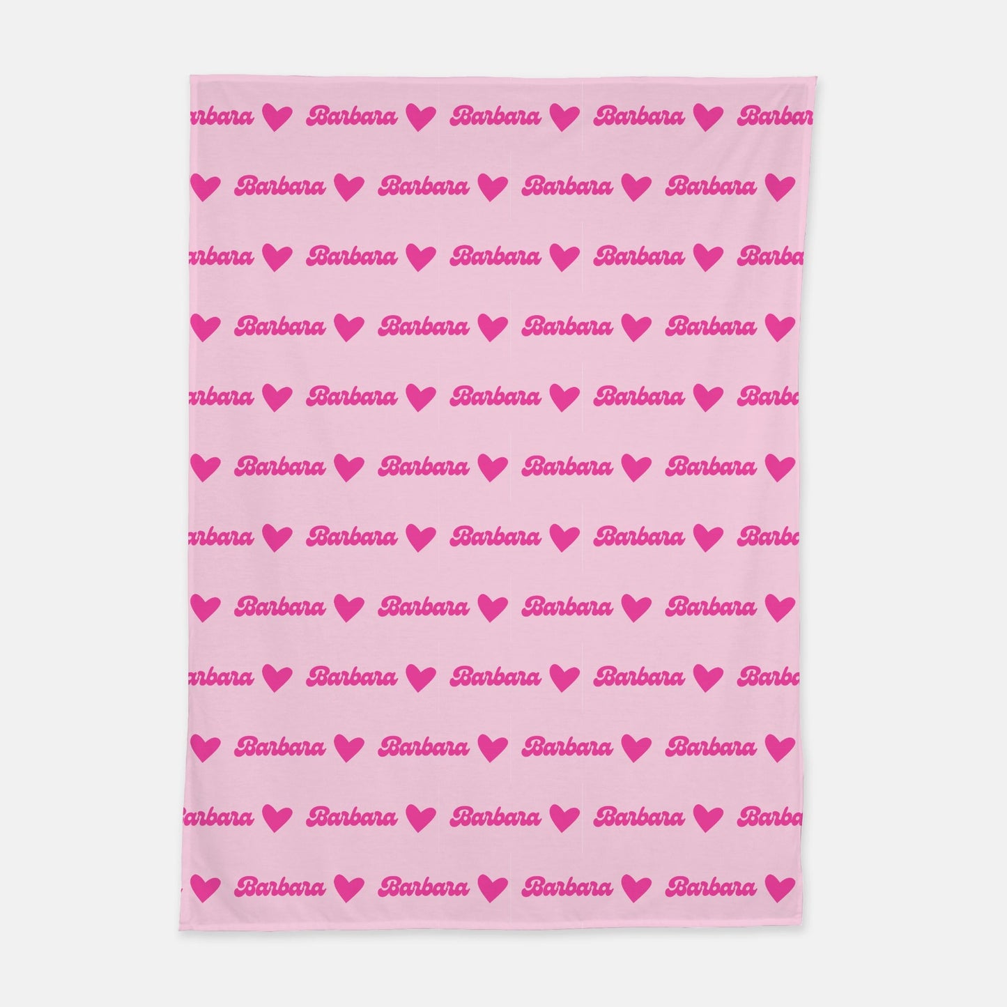 Heart of Malibu's Pink Personalized Swaddle Blanket