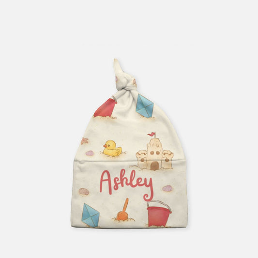 Duck's Summer Personalized Baby Knotted Beanie