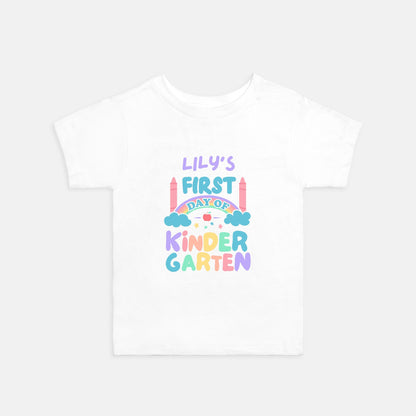 First Day of Kindergarten Personalized Toddler T-Shirt