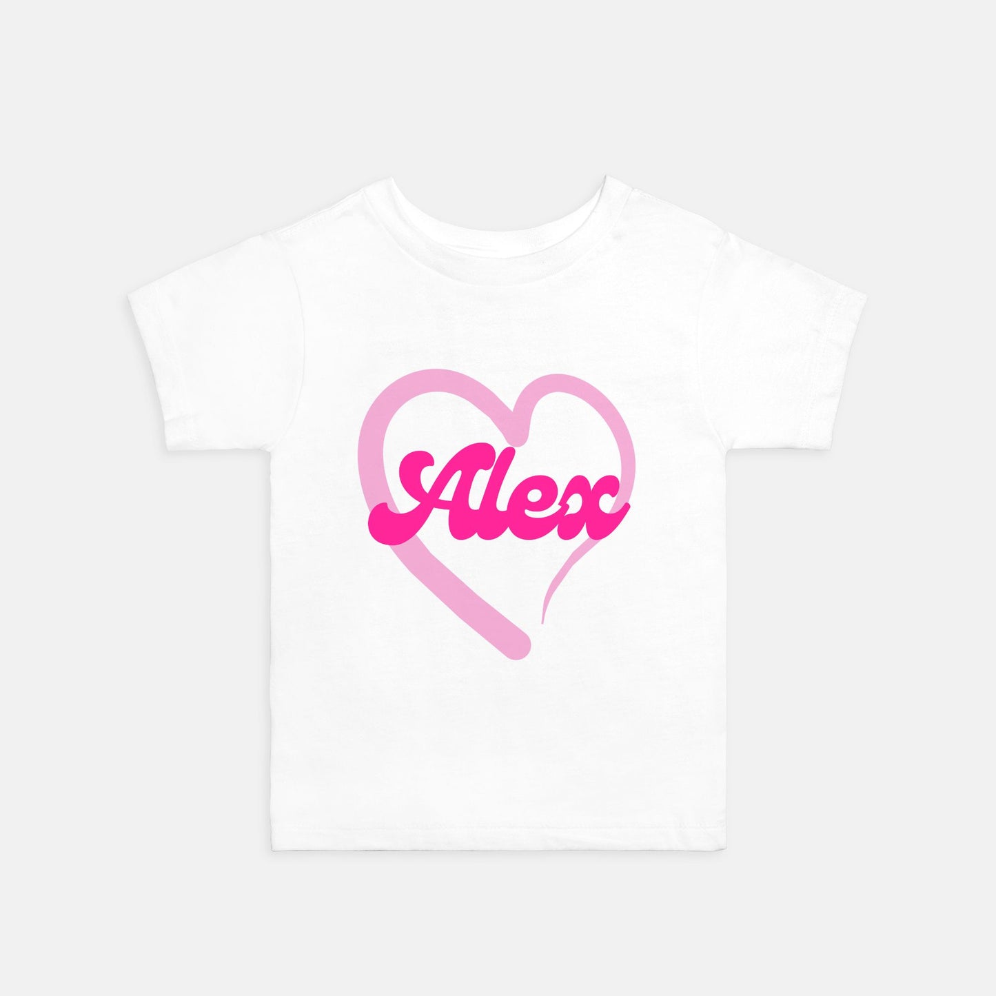 Dream Heart White Personalized Toddler T-Shirt