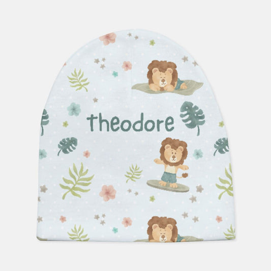 Lion's Summer Personalized Baby Beanie
