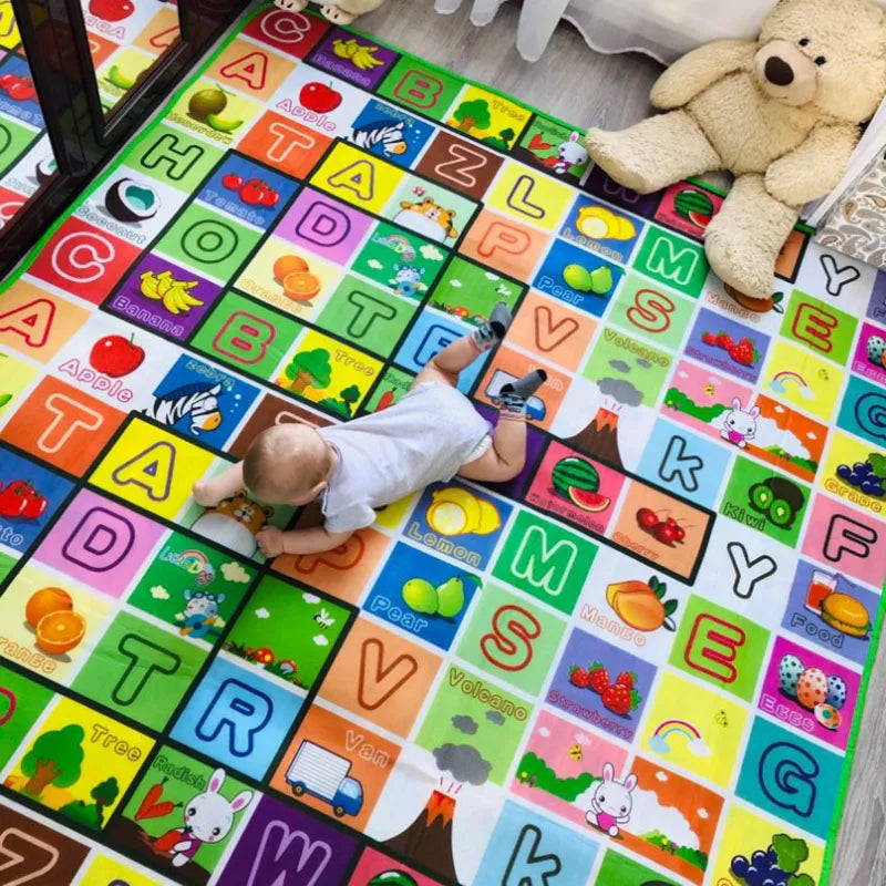 ABC & Fruits Double-Sided Baby Play Mat