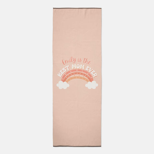 For the Best Mom Ever Personalized Yoga Mat Towel