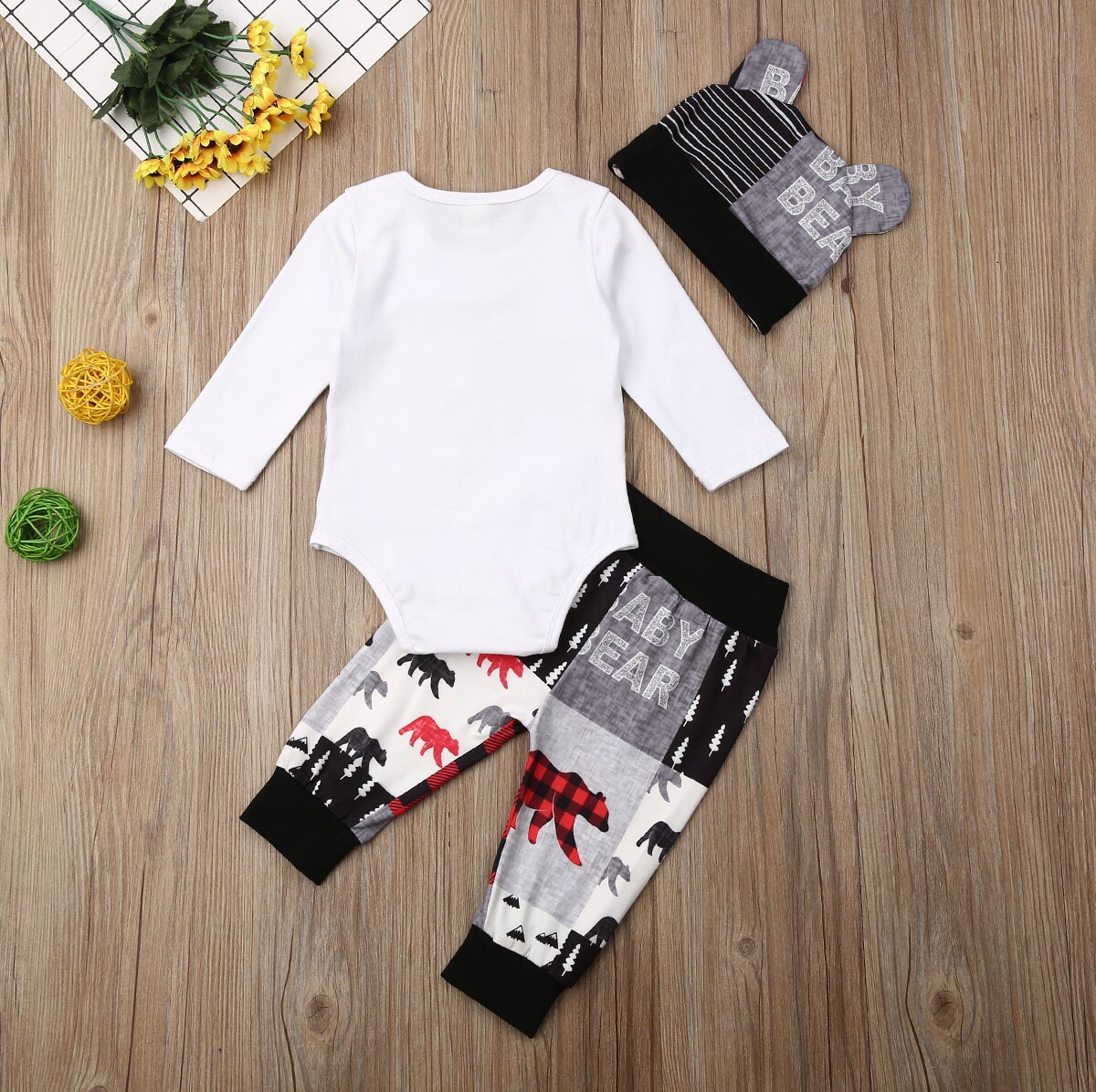 Warm as a Bear Onesie & Pants Set