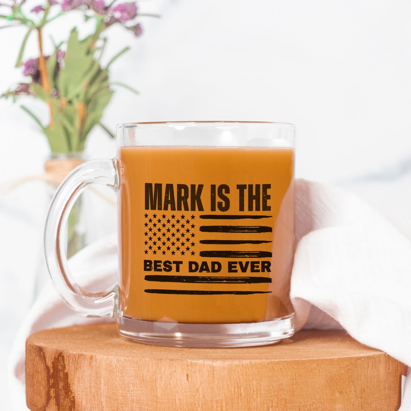 Is The Best Dad Ever Personalized Mug Glass