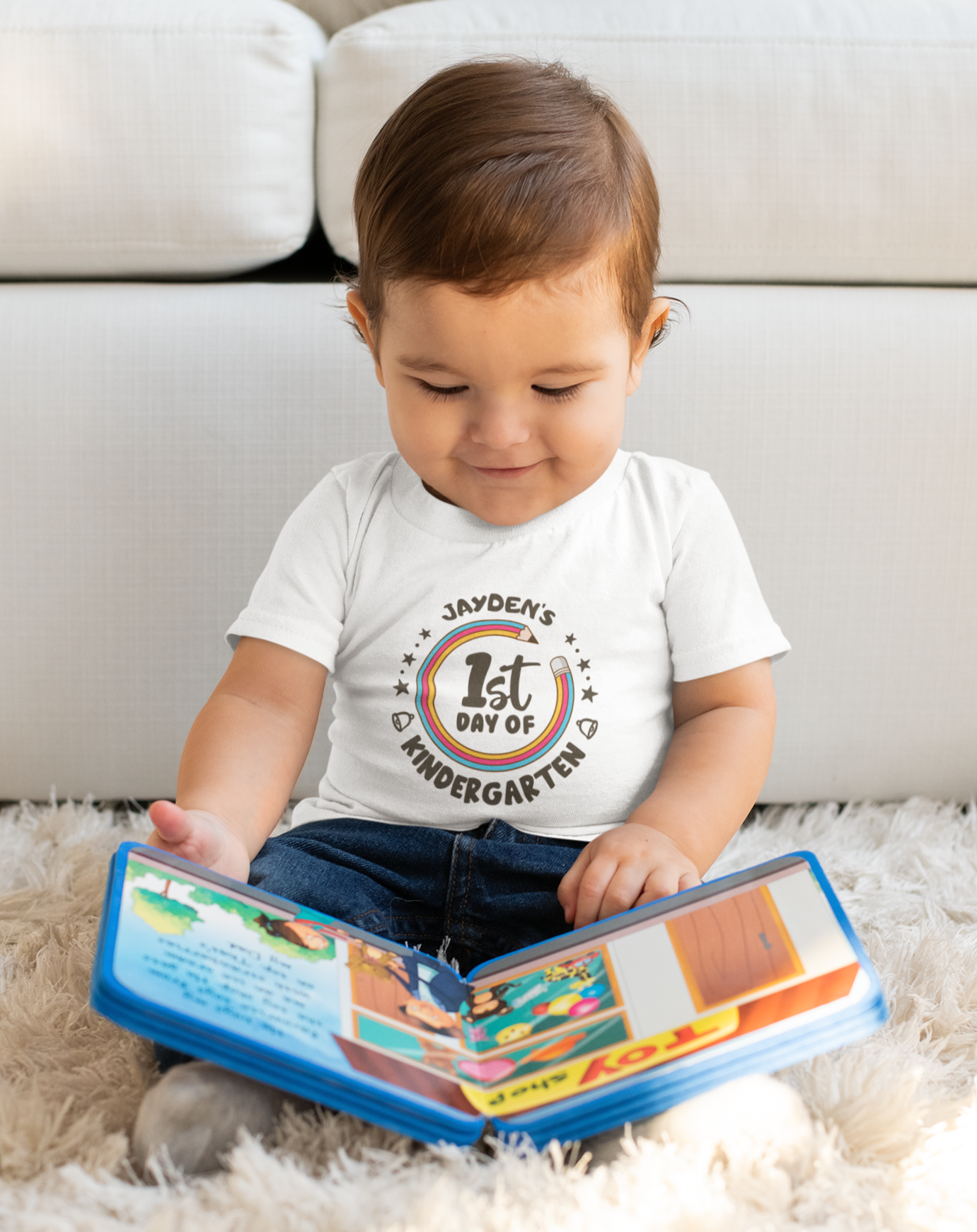 1st Day of Kindergarten Personalized Toddler T-Shirt