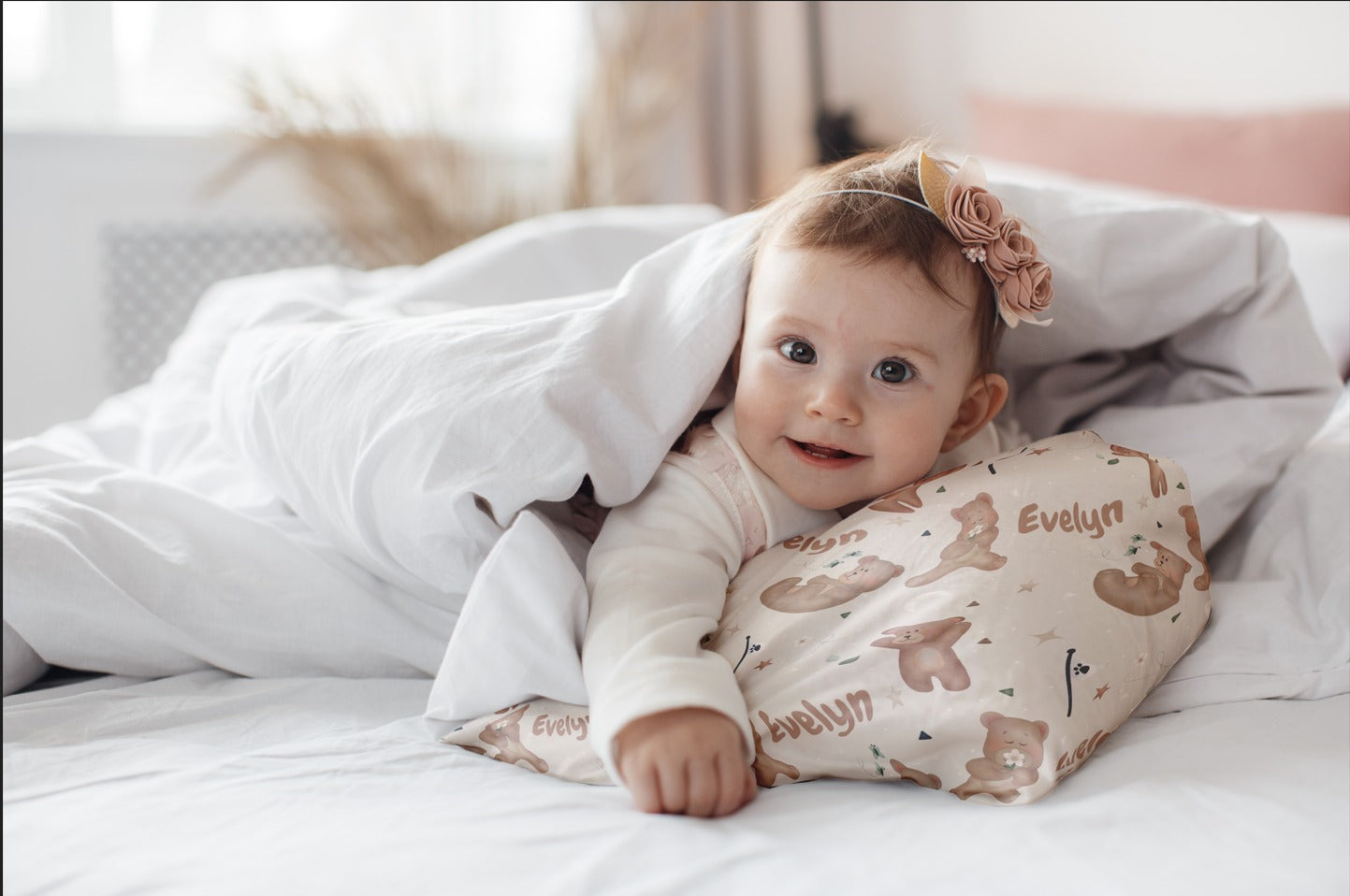 Bear Sweet Fun Personalized Toddler Pillowcase