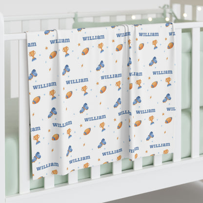 NFL Baby Personalized Swaddle Blanket