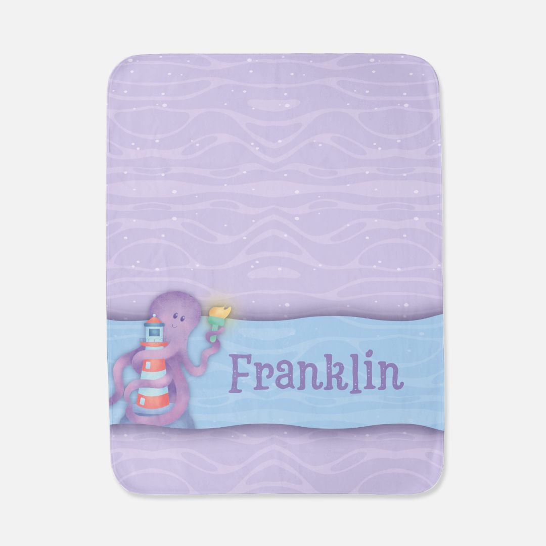 Purple Odyssey Simple Personalized Towel