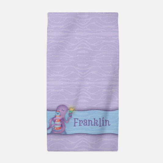 Purple Odyssey Simple Personalized Towel