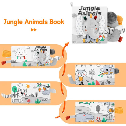 PlushPals Safari Sensory Animal Book
