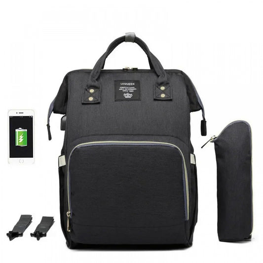 Magic Care: Black Diaper Bag Backpack