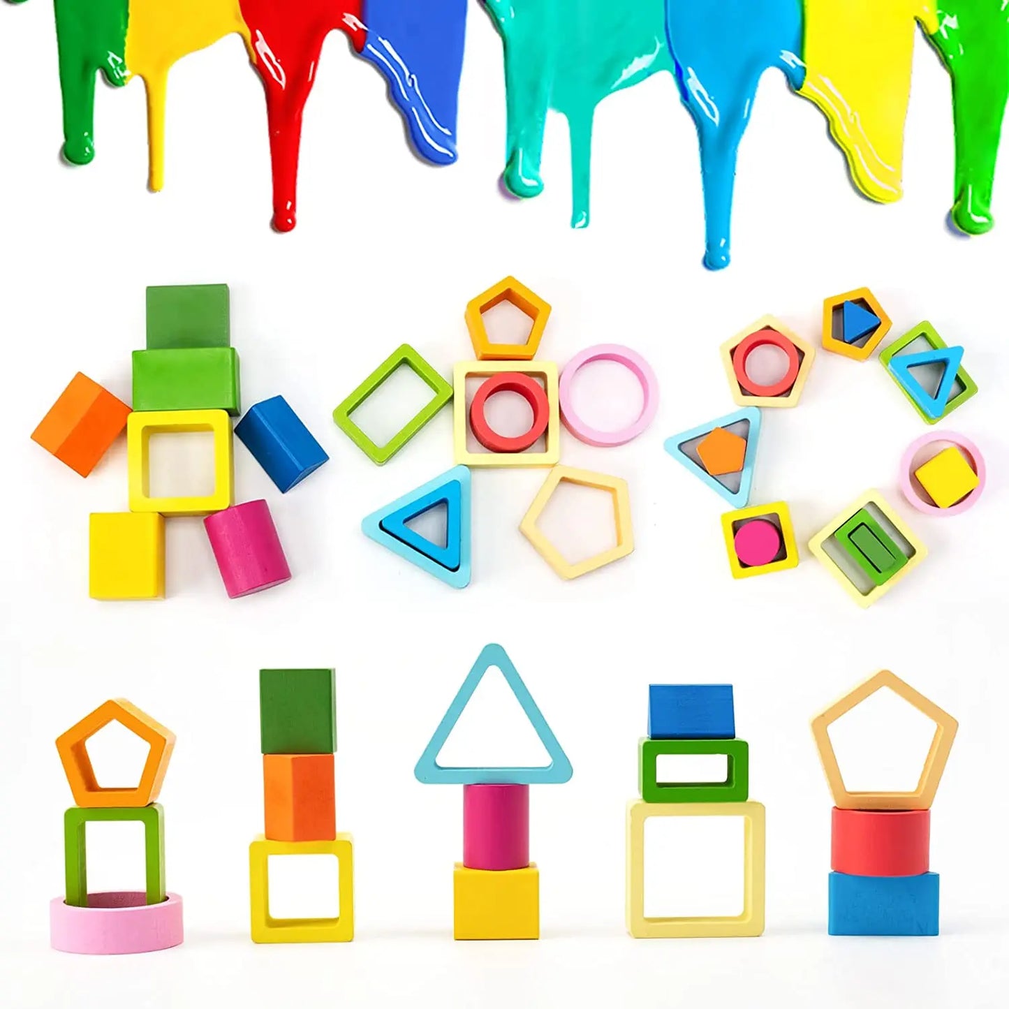 GeoMatch Montessori Color and Shape Puzzle