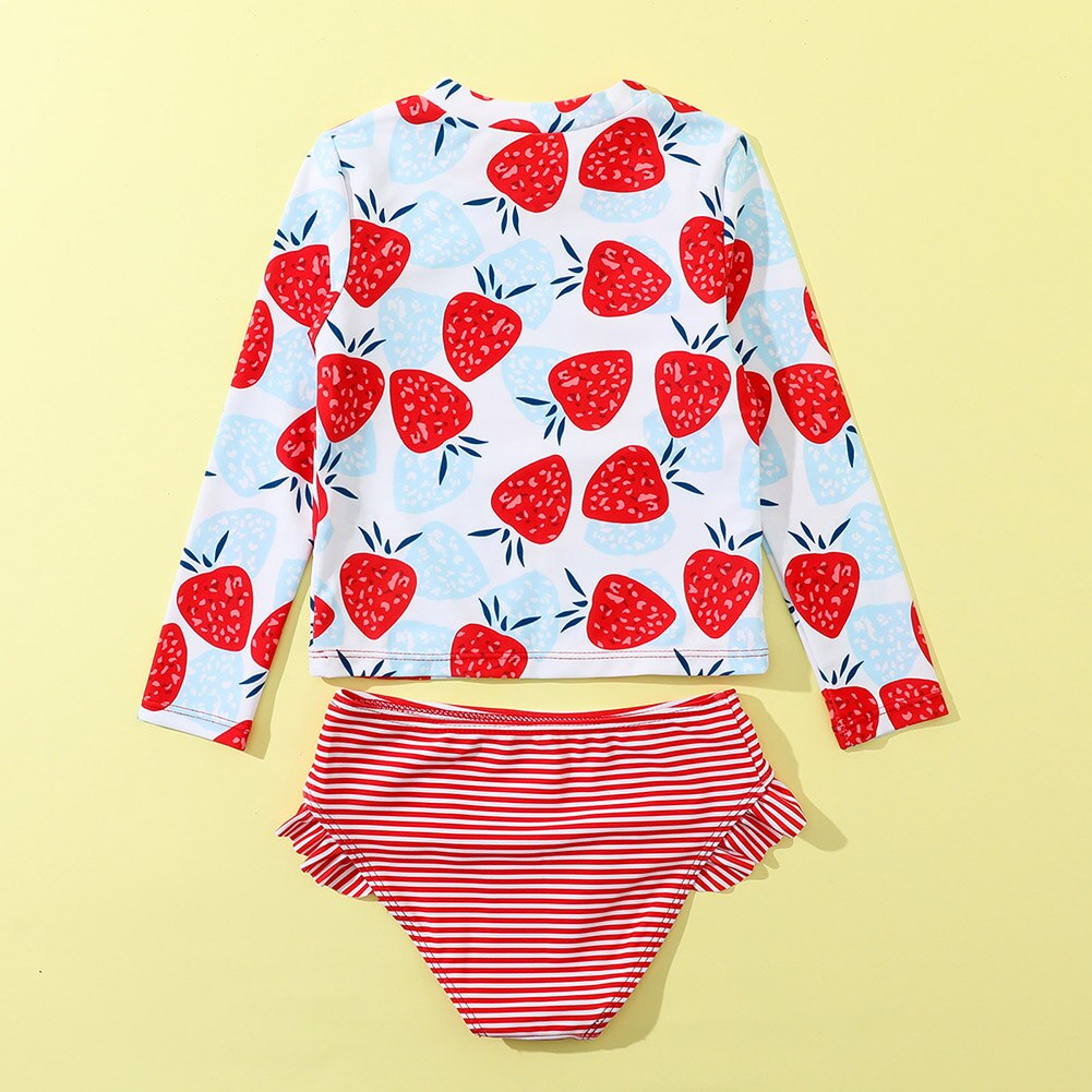 Strawberry Bliss Rash Guard Swimsuit
