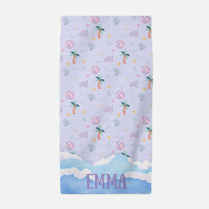 Lavender Summer Personalized Towel