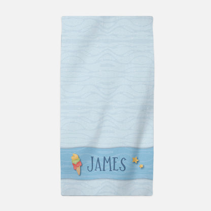 Summer Ice Cream Personalized Towel