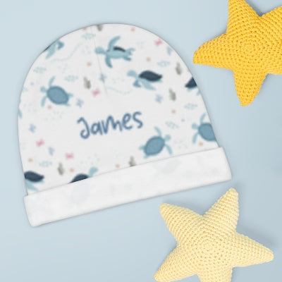Turtle Bay Personalized Baby Beanie