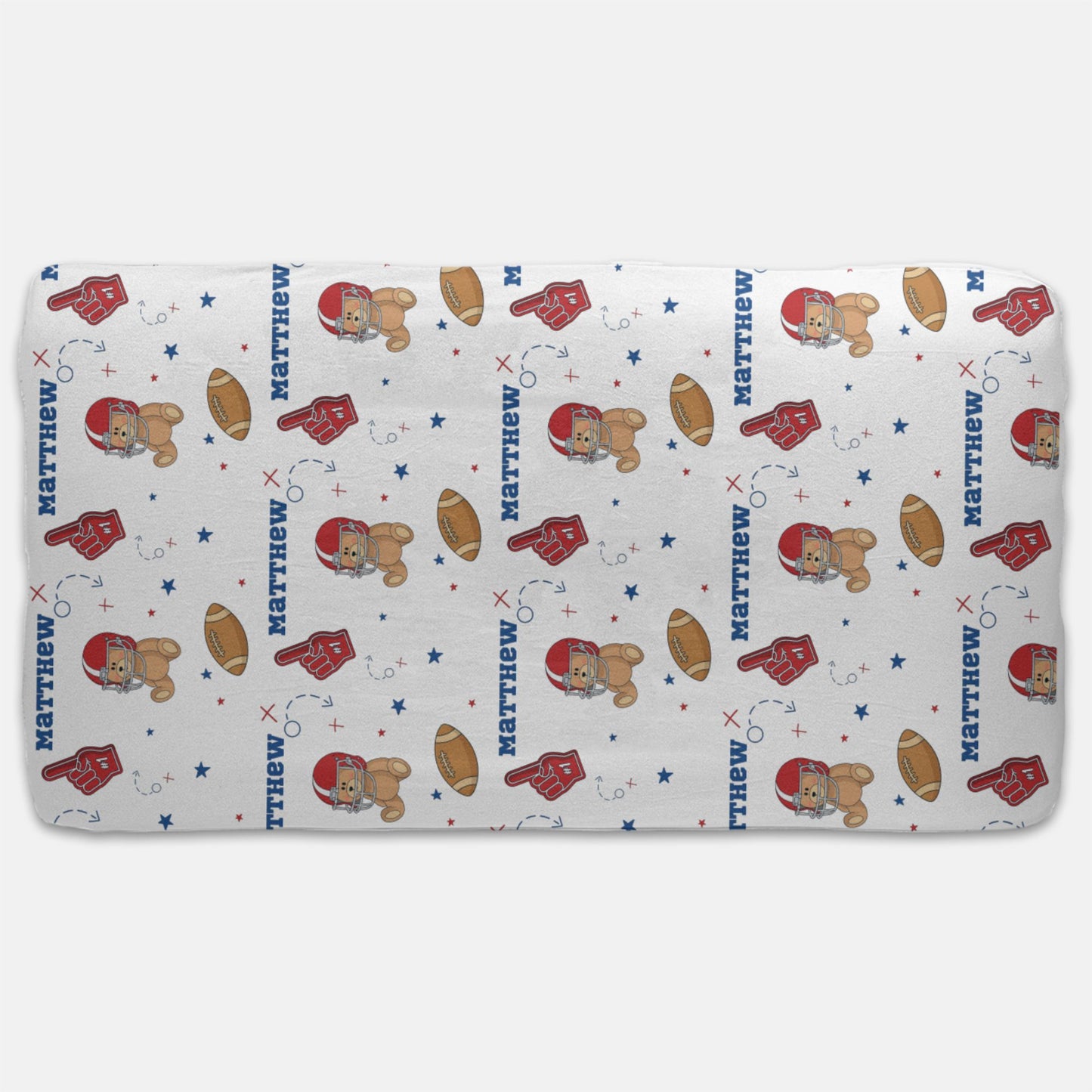 Bear NFL Game Personalized Fitted Crib Sheet