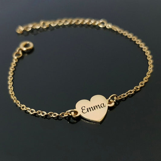 Tied by the Heart Gold Personalized Family Bracelet