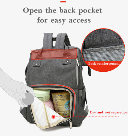 Magic Care: Dark Gray Diaper Backpack