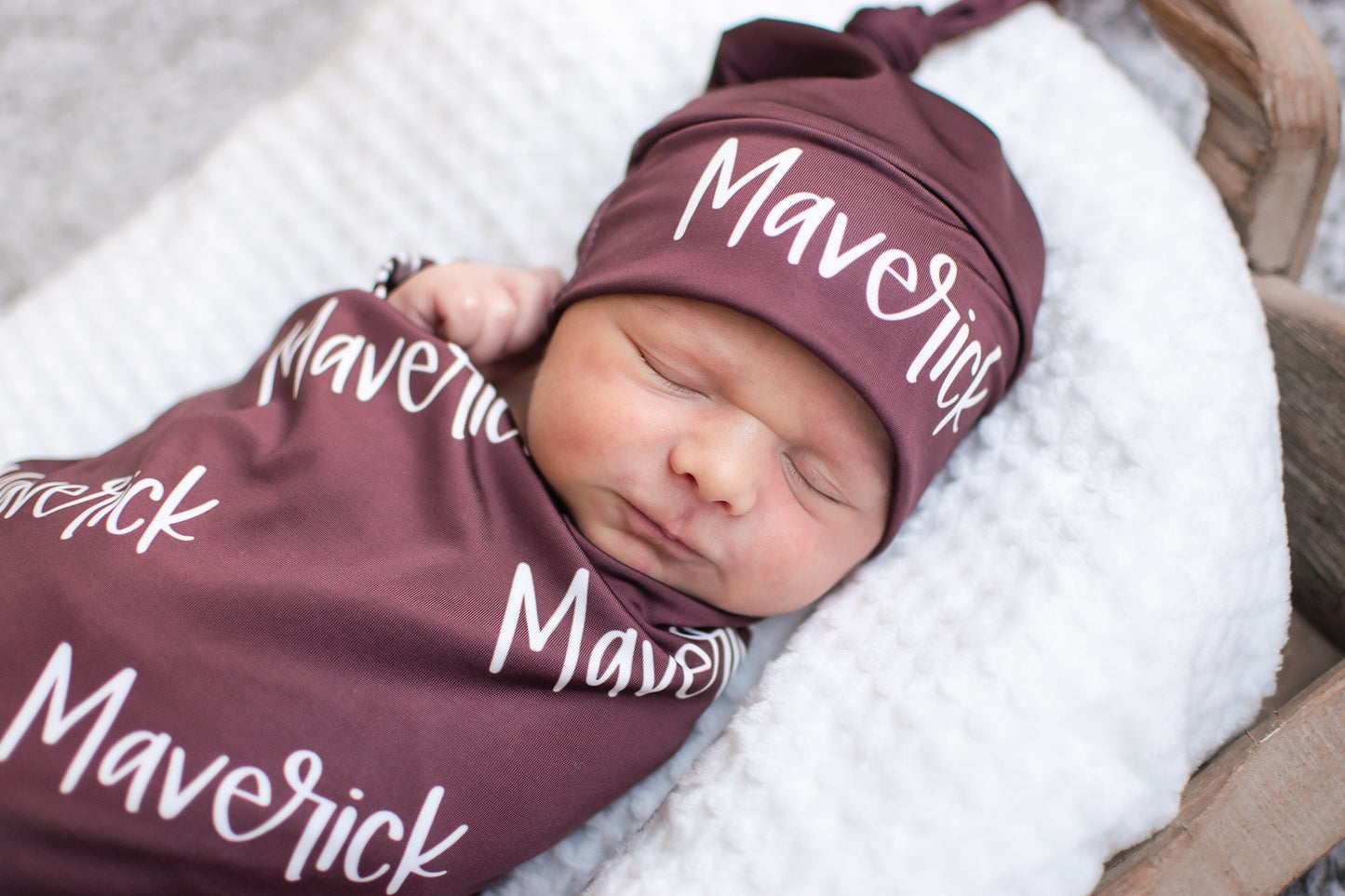 Your Baby's Best Personalized Swaddle Blanket & Beanie BUNDLE