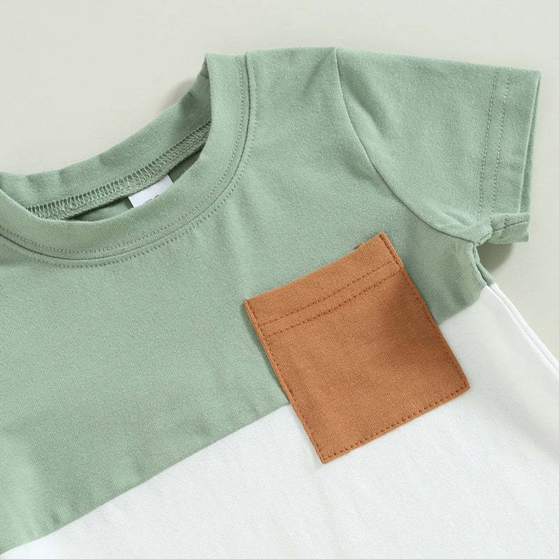Light Summer Green T-Shirt & Shorts Set