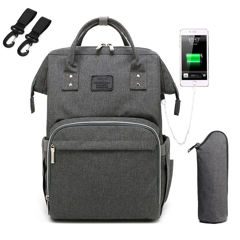 Magic Care: Dark Gray Diaper Backpack