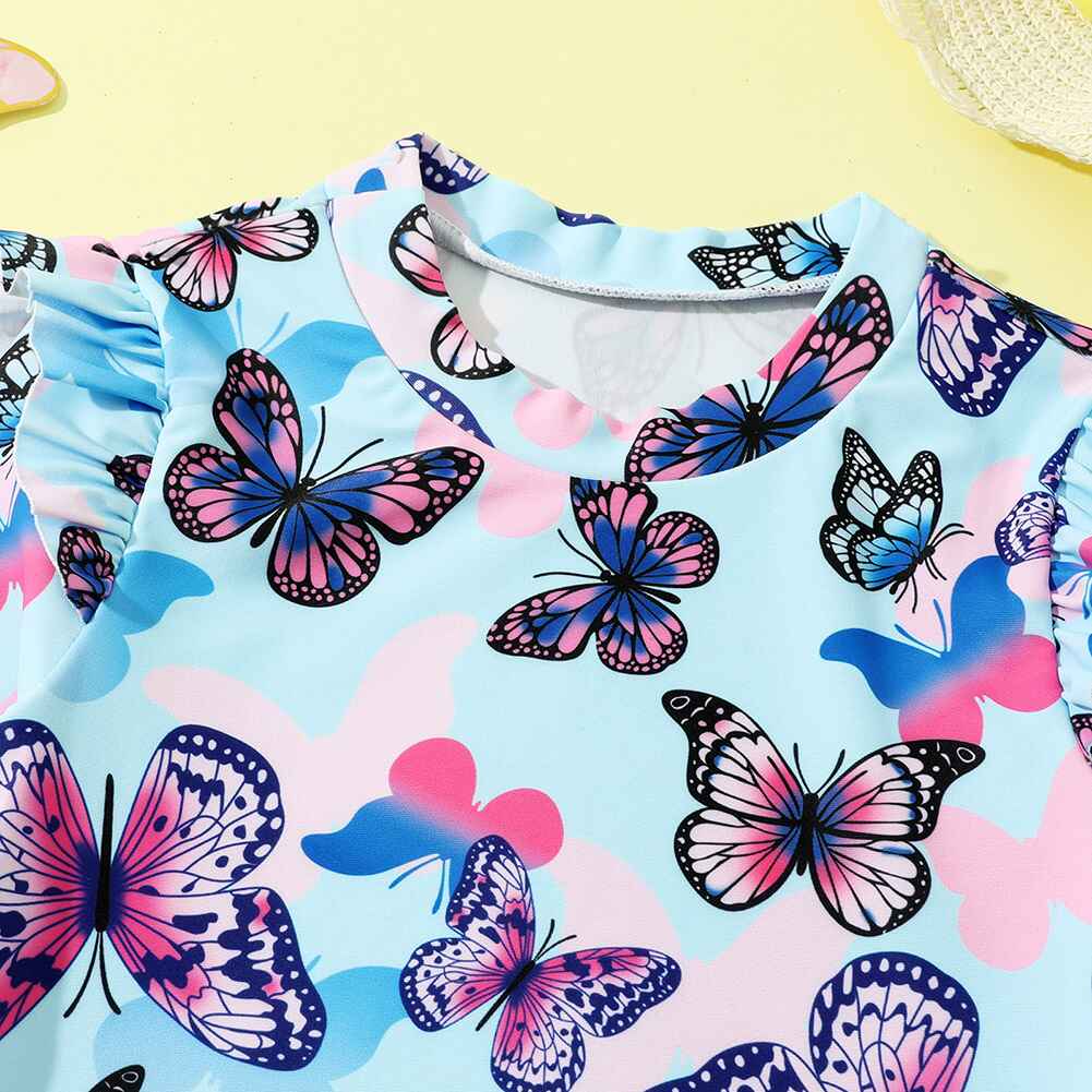 Butterfly Bliss Rash Guard Swimsuit