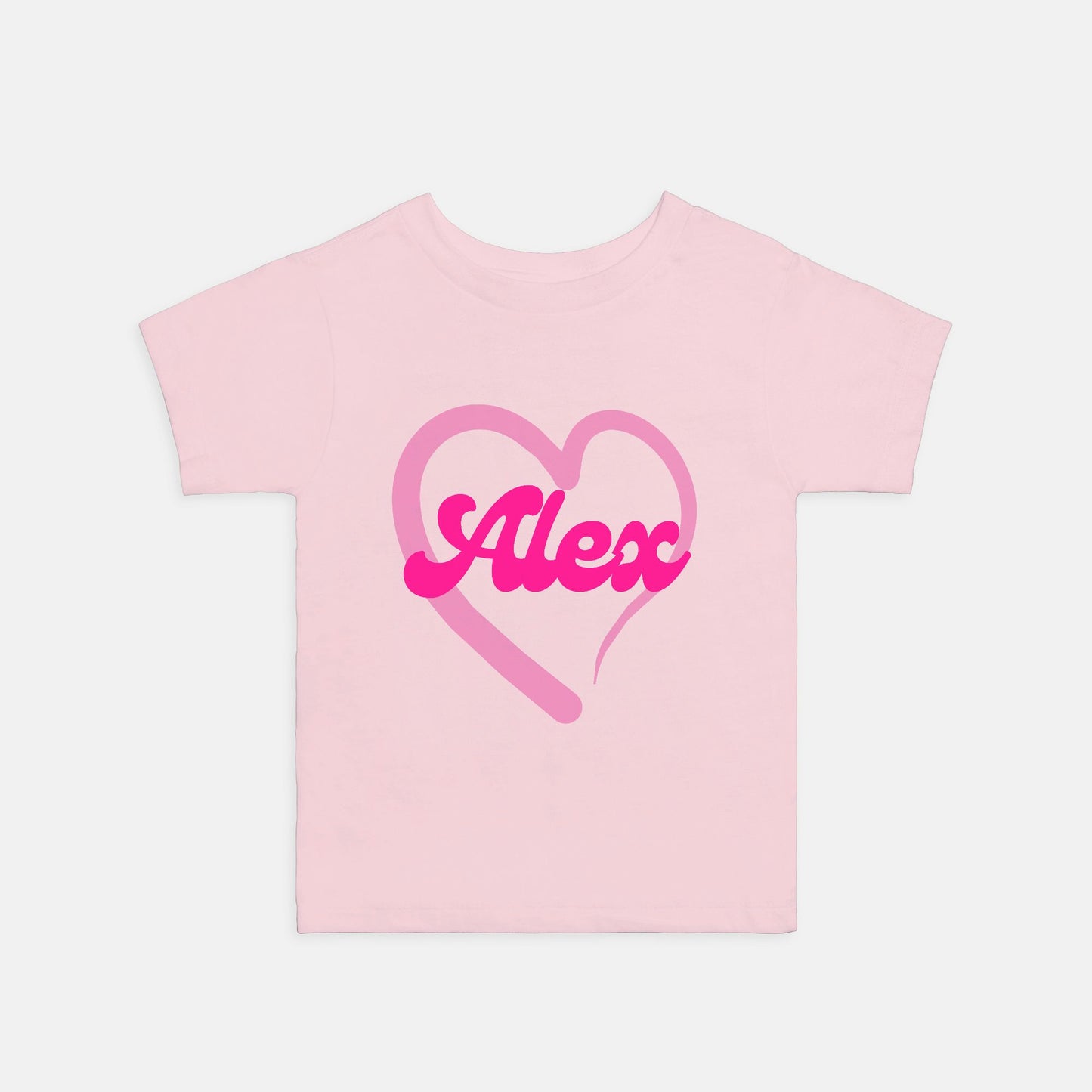 Dream Heart White Personalized Toddler T-Shirt