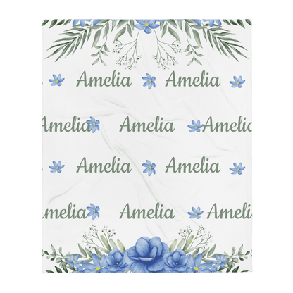 Crown Of Spring Personalized Toddler Blanket