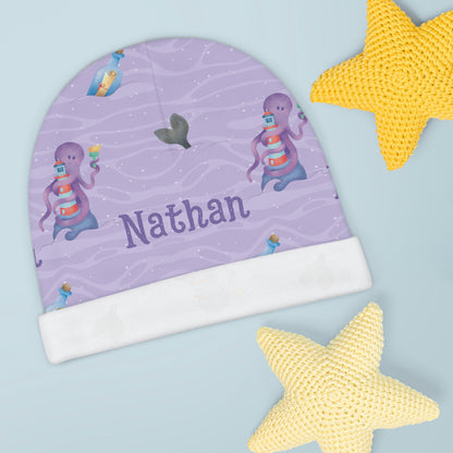 Purple Odyssey Personalized Baby Beanie