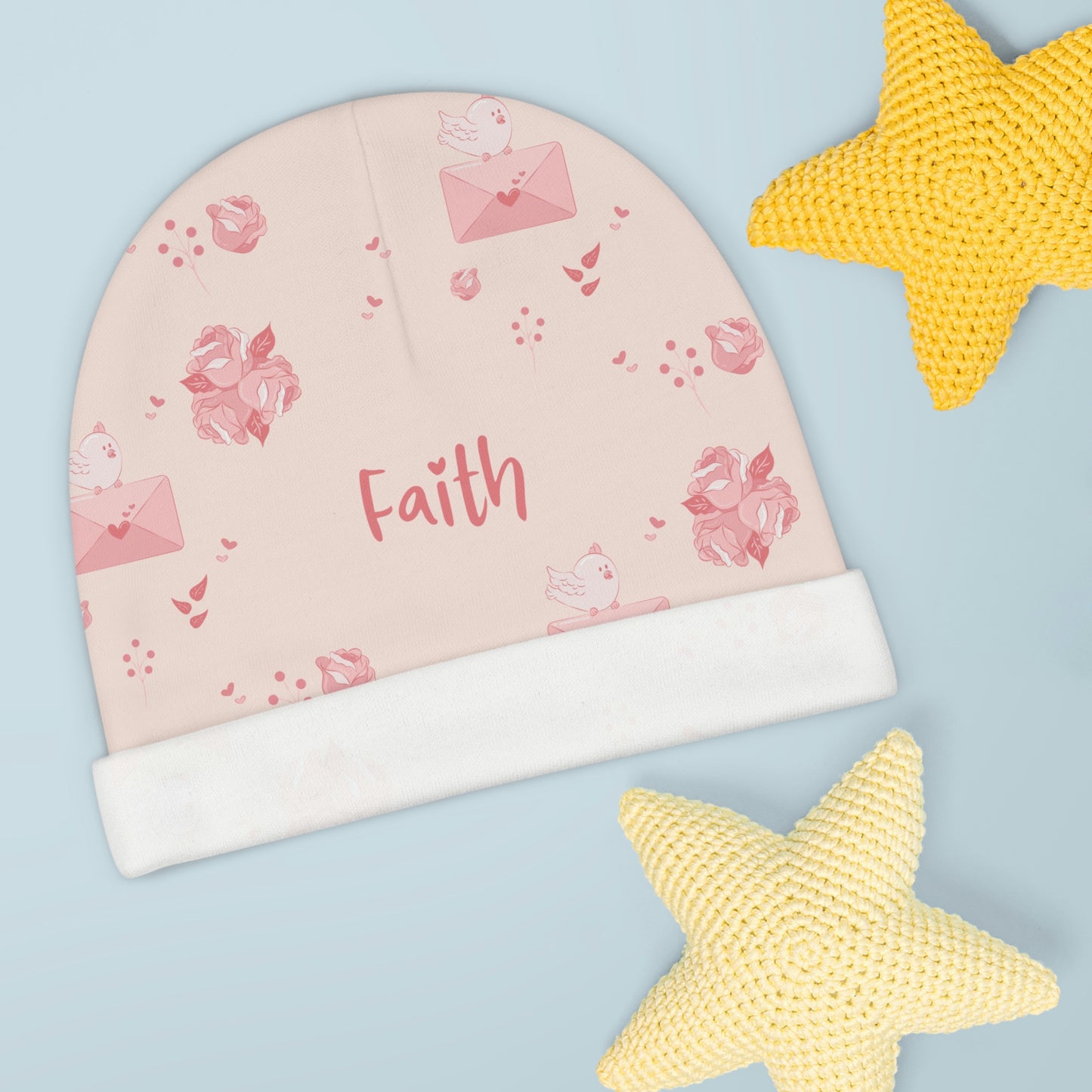 Enveloped in Love Personalized Baby Beanie