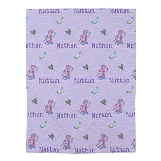 Purple Odyssey Personalized Swaddle Blanket
