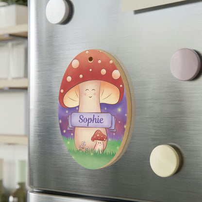 Little Mushroom Personalized Wood Sign