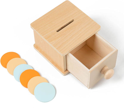 Montessori Wooden Coin Box Toy