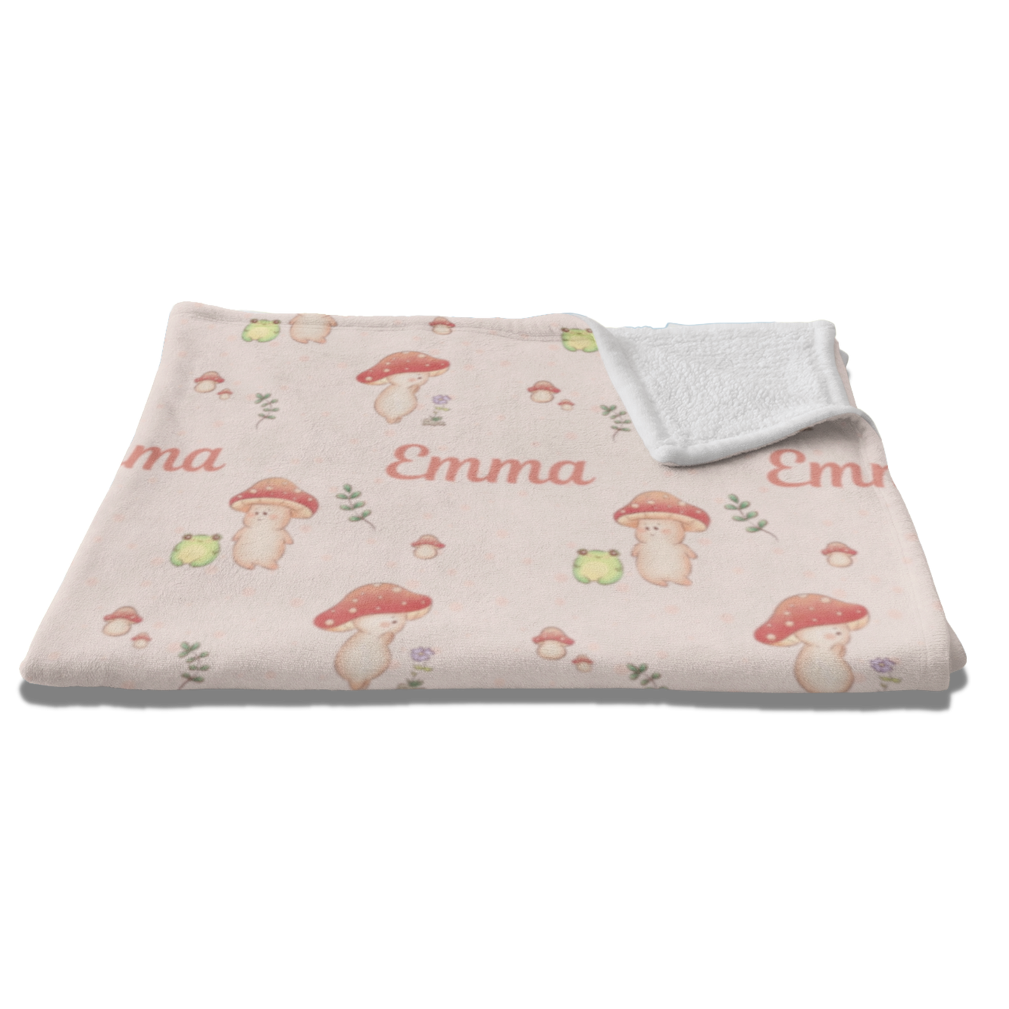 Little Mushroom Personalized  Blanket