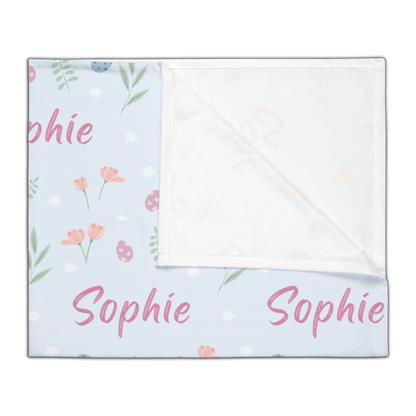 Easter Garden Personalized Swaddle Blanket