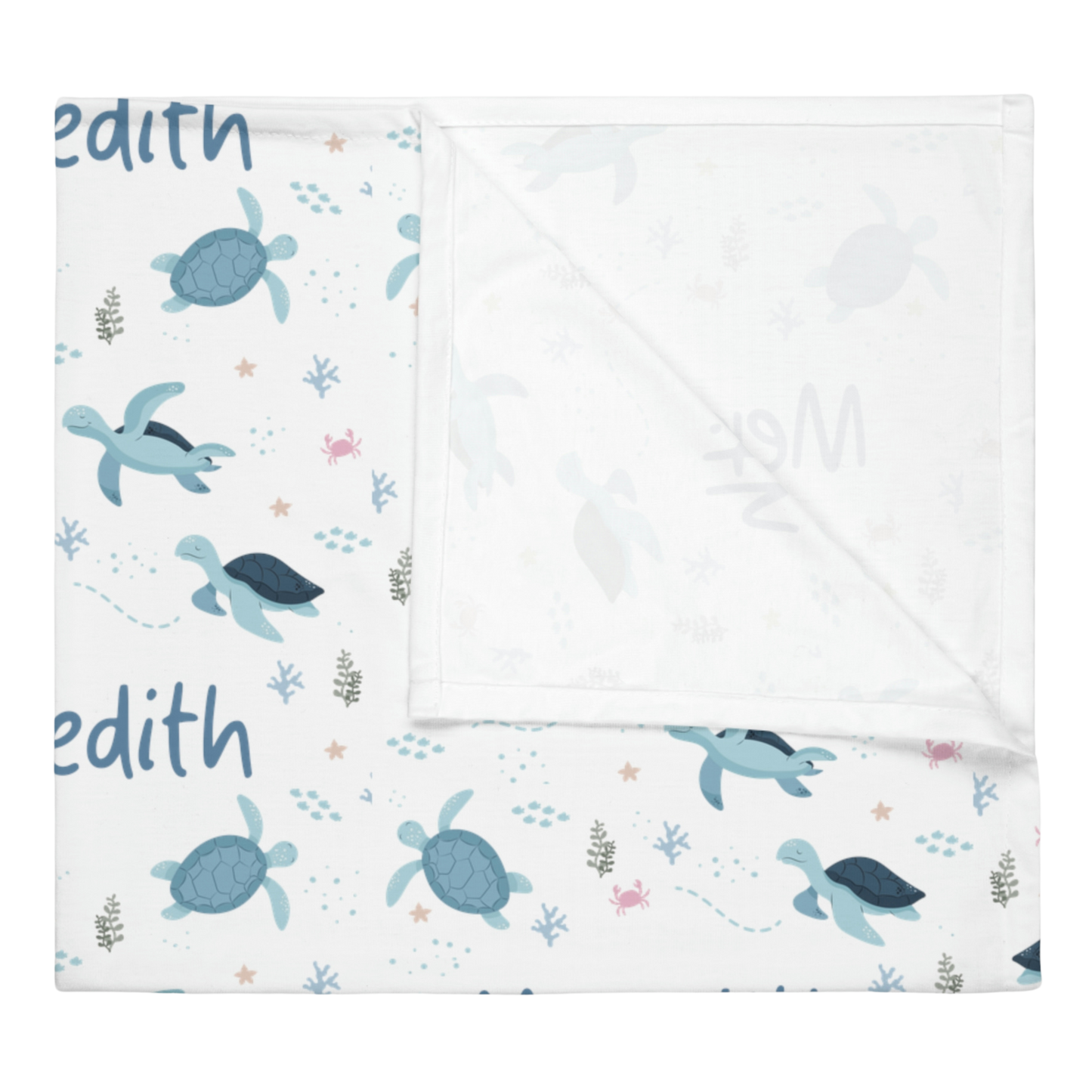 Turtle Bay Personalized Swaddle Blanket
