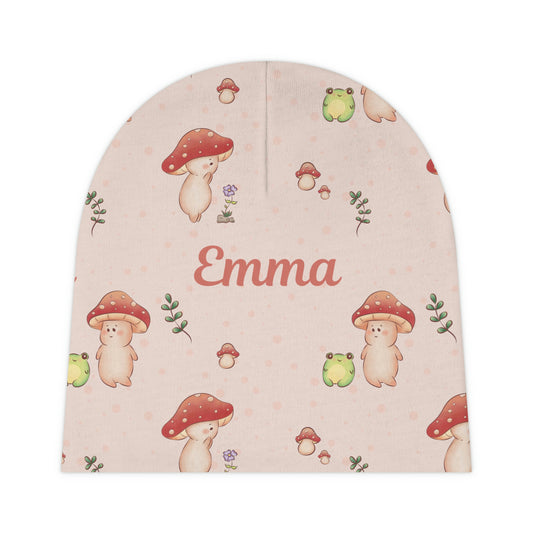 Little Mushroom Personalized Baby Beanie